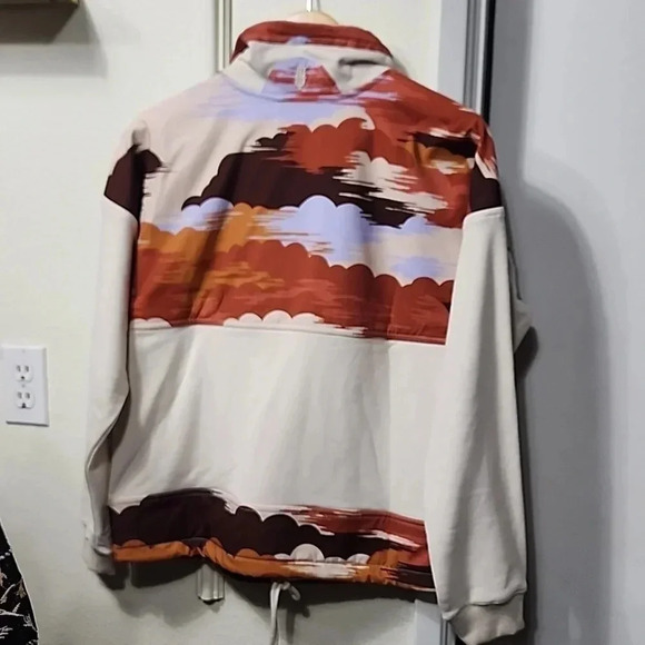 Free People Fp Movement Daybreak Sweater Half Zip Print Pullover NWOT - Size XS - Picture 6 of 6